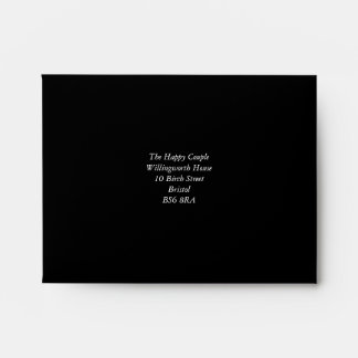 Black Wedding RSVP Envelopes