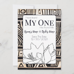 Black Wedding Save The Date