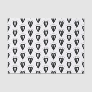 Black Wedding Suit and Tie Groomsman Proposal Tissue Paper