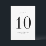 Black Wedding Table Number Card<br><div class="desc">Contemporary Chic minimalist,  black wedding table number card. Please note that table number cards must be numbered and added to your cart individually.</div>