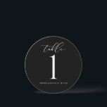 Black Wedding Table Numbers Round - Luxury Script<br><div class="desc">Elevate your next formal event with our black round table numbers. These numbers have been designed with a minimalist and luxurious style in mind, creating an elegant and sophisticated look that will leave a lasting impression on your guests. The bold, black colour adds a touch of drama and elegance to...</div>