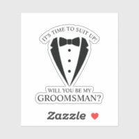 Black Wedding Tuxedo Suit Groomsman Proposal