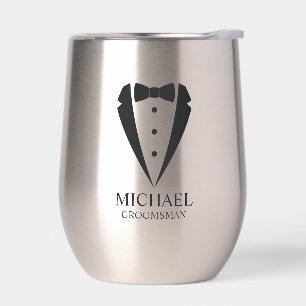 Black Wedding Tuxedo Suit Personalised Groomsmen