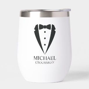Black Wedding Tuxedo Suit Personalised Groomsmen
