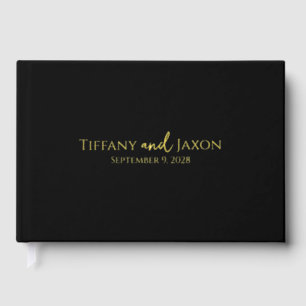 Black Wedding With Real Guest Book