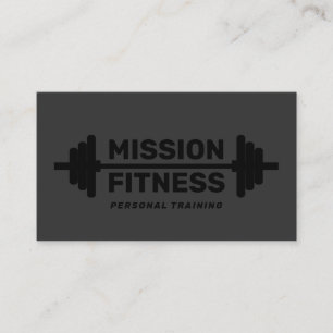 Black Weight Training Personal Trainer Training Business Card