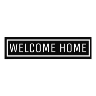 Black Welcome Home Photo Print