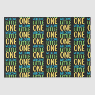 Black "Welcome Little One" Baby Shower Tissue Paper