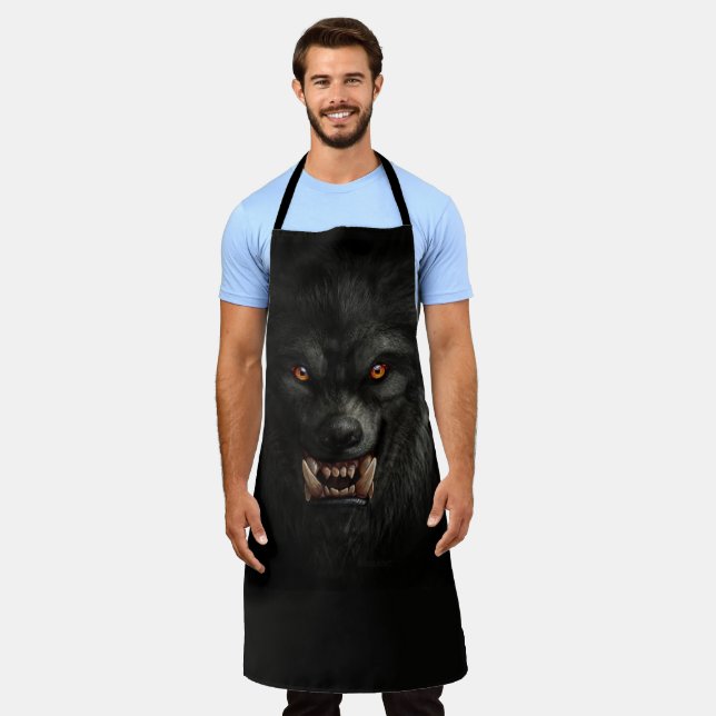 Black Werewolf Wolf Apron (Worn)