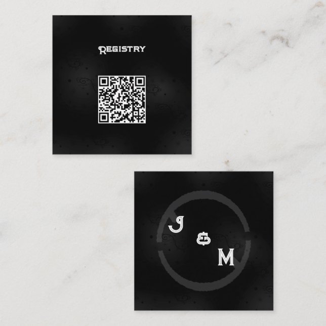 Black Western Goth Wedding Ste Enclosure Small (Front/Back)