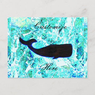 black whale blue Thunder_Cove Postcard