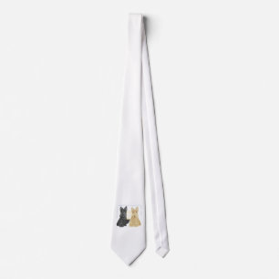 Black & Wheaten Goodnight Scotties Tie
