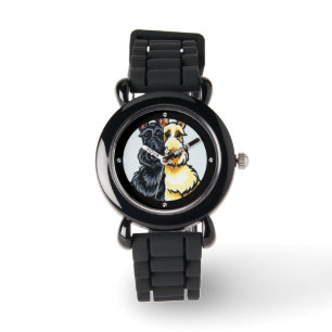 Black Wheaten Scottie Duo Custom Watch