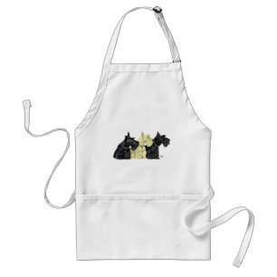 Black & Wheaten Scottish Terriers Standard Apron