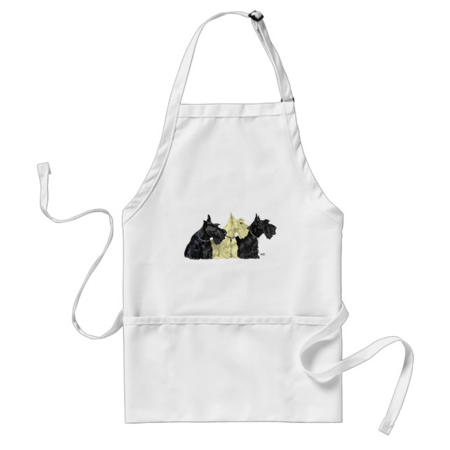 Black & Wheaten Scottish Terriers Standard Apron (Front)