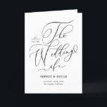 Black Whimsical Calligraphy Wedding Program<br><div class="desc">Keep your guests informed and your ceremony stylish with these wedding program booklet featuring whimsical calligraphy and a clean, timeless design. Perfect for any wedding theme or season, these elegant wedding programs guide guests through your ceremony. Customise the wording and choose from a variety of colours to match your wedding...</div>