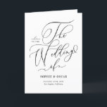 Black Whimsical Calligraphy Wedding Program<br><div class="desc">Keep your guests informed and your ceremony stylish with these wedding program booklet featuring whimsical calligraphy and a clean, timeless design. Perfect for any wedding theme or season, these elegant wedding programs guide guests through your ceremony. Customise the wording and choose from a variety of colours to match your wedding...</div>