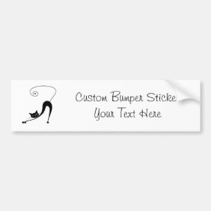 Black Whimsy Kitty 2 Bumper Sticker
