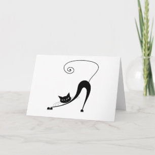 Black Whimsy Kitty 2 Card