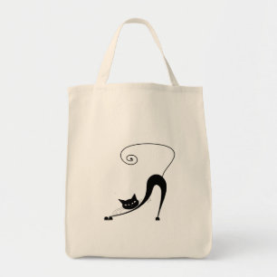 Black Whimsy Kitty 2 Tote Bag