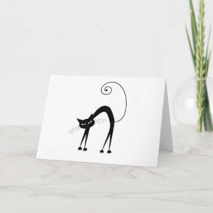 Black Whimsy Kitty 9 Card