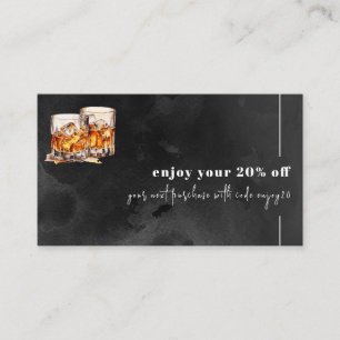 Black whiskey discount card