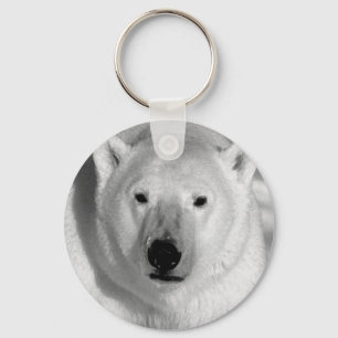 Black & Whit Polar Bear Key Ring