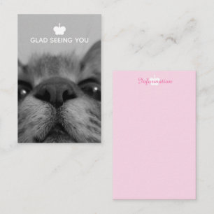 Black&White 17yro kitty  Blank  Business Card