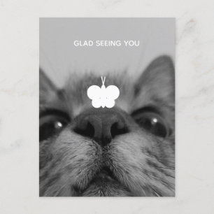 Black&White 17yro kitty  Blank Postcard 