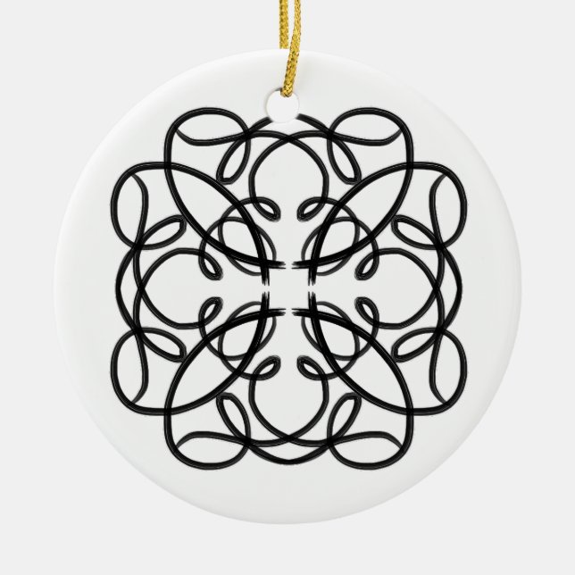 Black & White #1  Ceramic Ornament (Front)