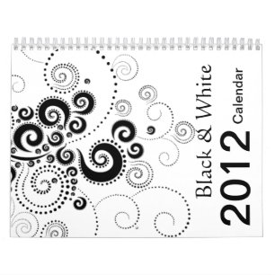 Black & White 2012 Calendar