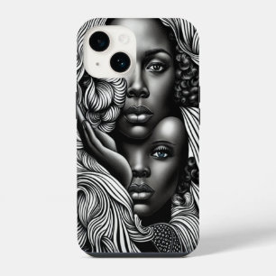 Black & White Abstract African American Women iPhone 14 Case
