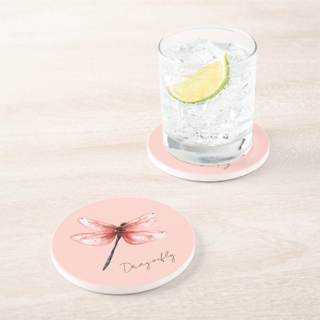 Black White Abstract Coaster (Side)