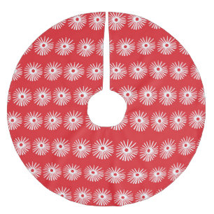 Black white, abstract floral texture. brushed polyester tree skirt