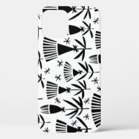 Black White Abstract Flowers: Elegant Pattern