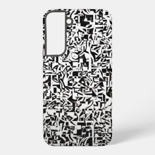 Black White Abstract Geometric Samsung Galaxy Case