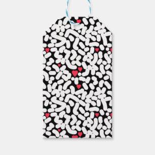 Black white abstract gift tags