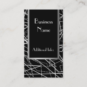 Black & White Abstract Lines Business Card 2