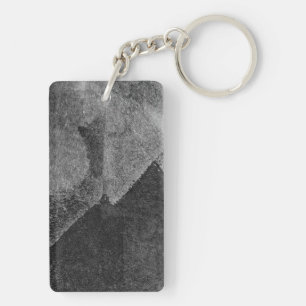 Black white abstract modern painting brush art key ring