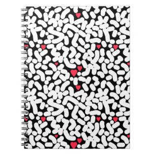 Black white abstract notebook