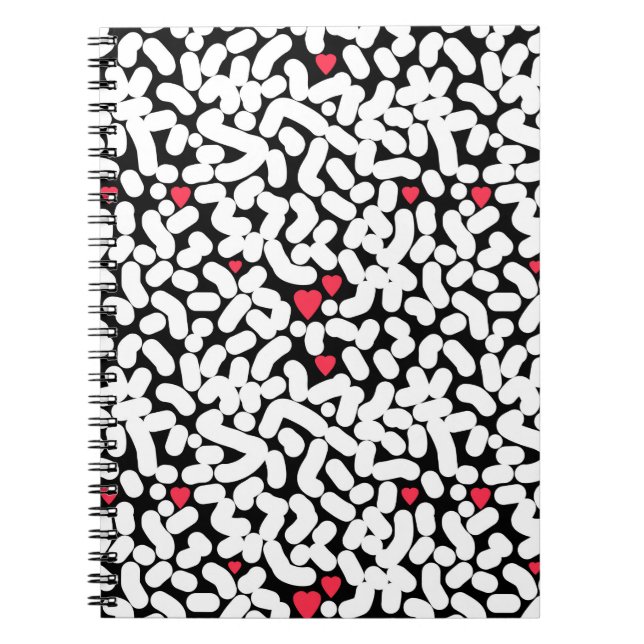 Black white abstract notebook (Front)