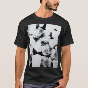 Black white, abstract painted canvas. T-Shirt