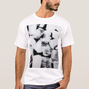 Black white, abstract painted canvas. T-Shirt