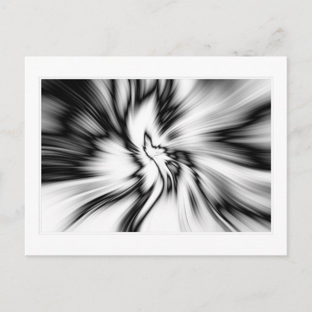 Black & White abstract Postcard (Front)