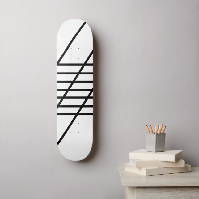 Black & White Abstract Skateboard Wall Art (Wall Art)