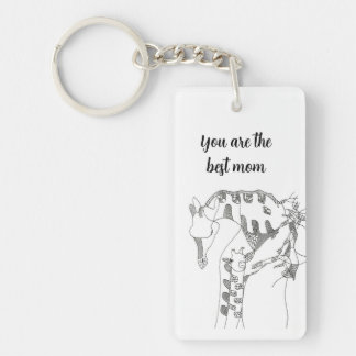 Black & white abstract stick  tapestries wood wall key ring