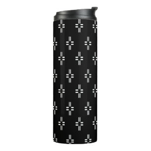 Black & White Abstract   Thermal Tumbler