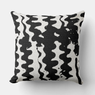 Black & White Afrocentric Geometric  Cushion