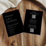 Black & White All in One Size 6.5"x8.75" Wedding Invitation<br><div class="desc">Designed to coordinate with for the «Pure» Wedding Invitation Collection. To change details,  click «Details». To move the text or change the size,  font,  or colour,  click «Edit using Design Tool». View the collection link on this page to see all of the matching items in this beautiful design.</div>