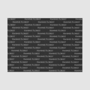 Black & White All-Over Print Text Tissue Paper